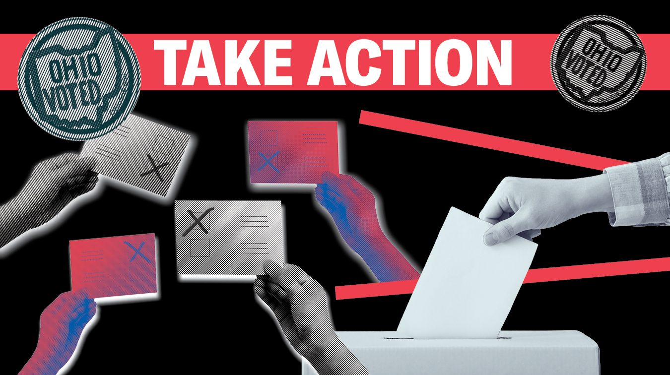 Image of hands holding ballots