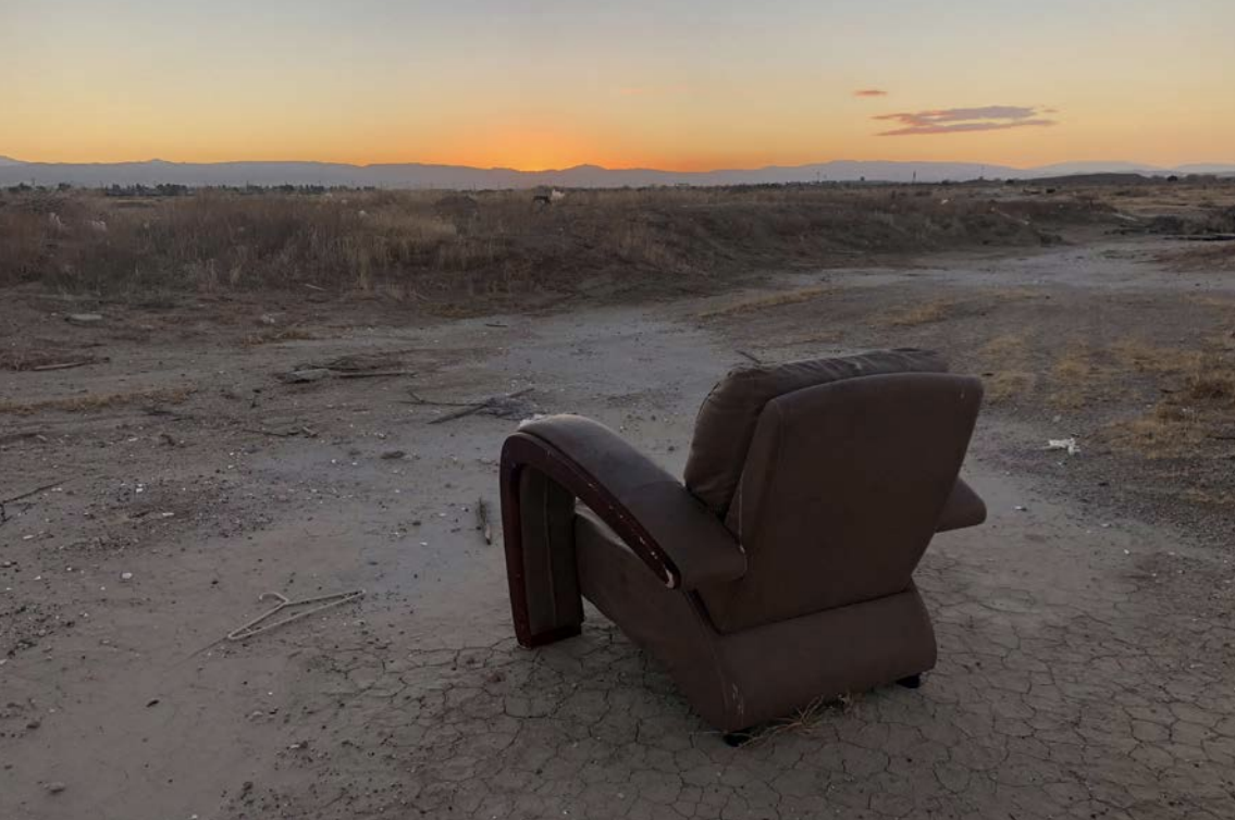 Vestiges of a displaced encampment outside of Lancaster