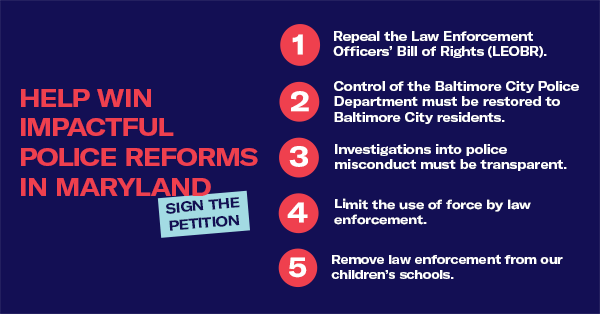 Help Win Impactful Police Reforms In Maryland American Civil