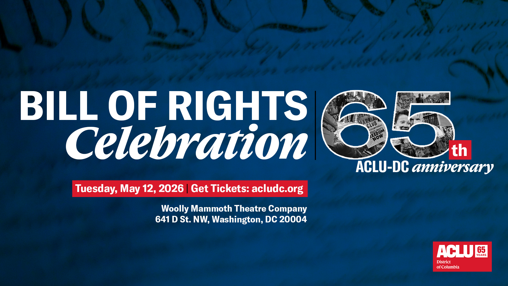 65th Bill of Rights Celebration Event Banner