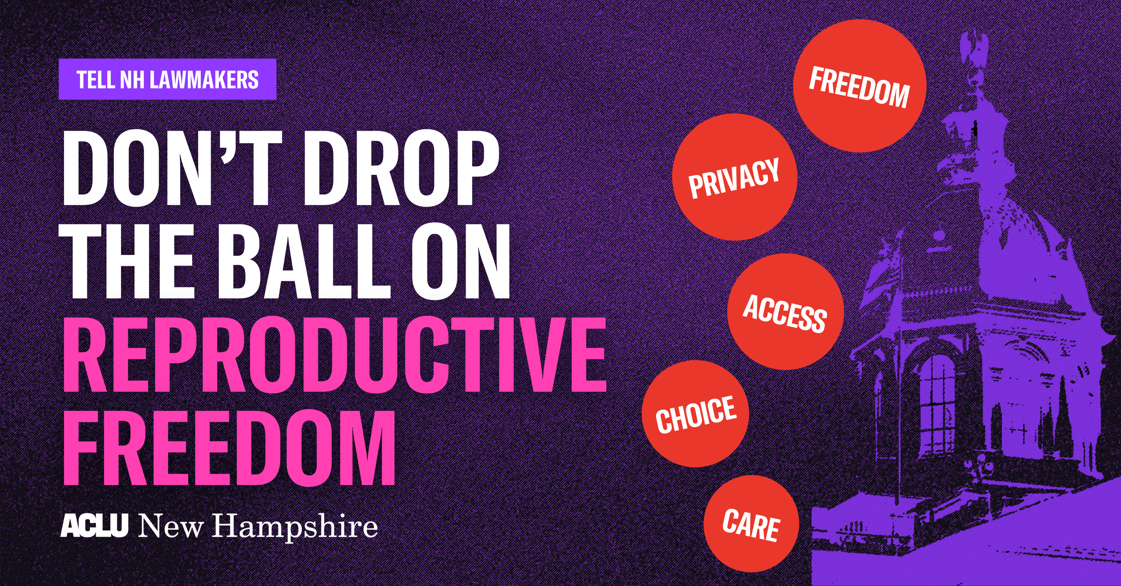 Tell NH Lawmakers Don't drop the ball on reproductive freedom