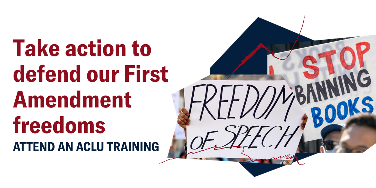 Take action to defend our First Ammendment freedoms